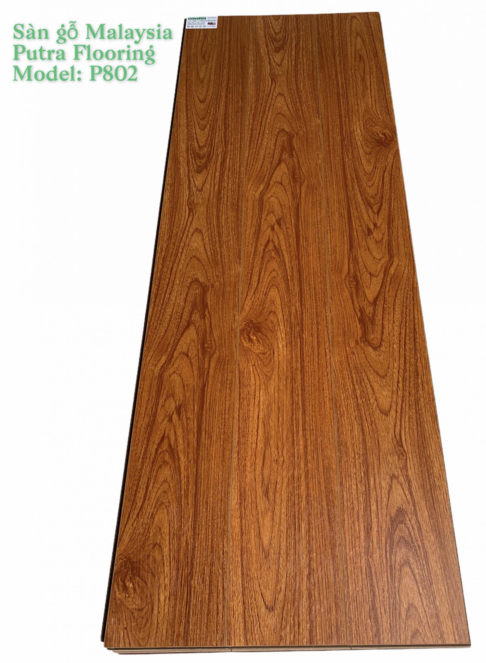 Sàn gỗ Putra Flooring P802 - Bề mặt Titanium cao cấp