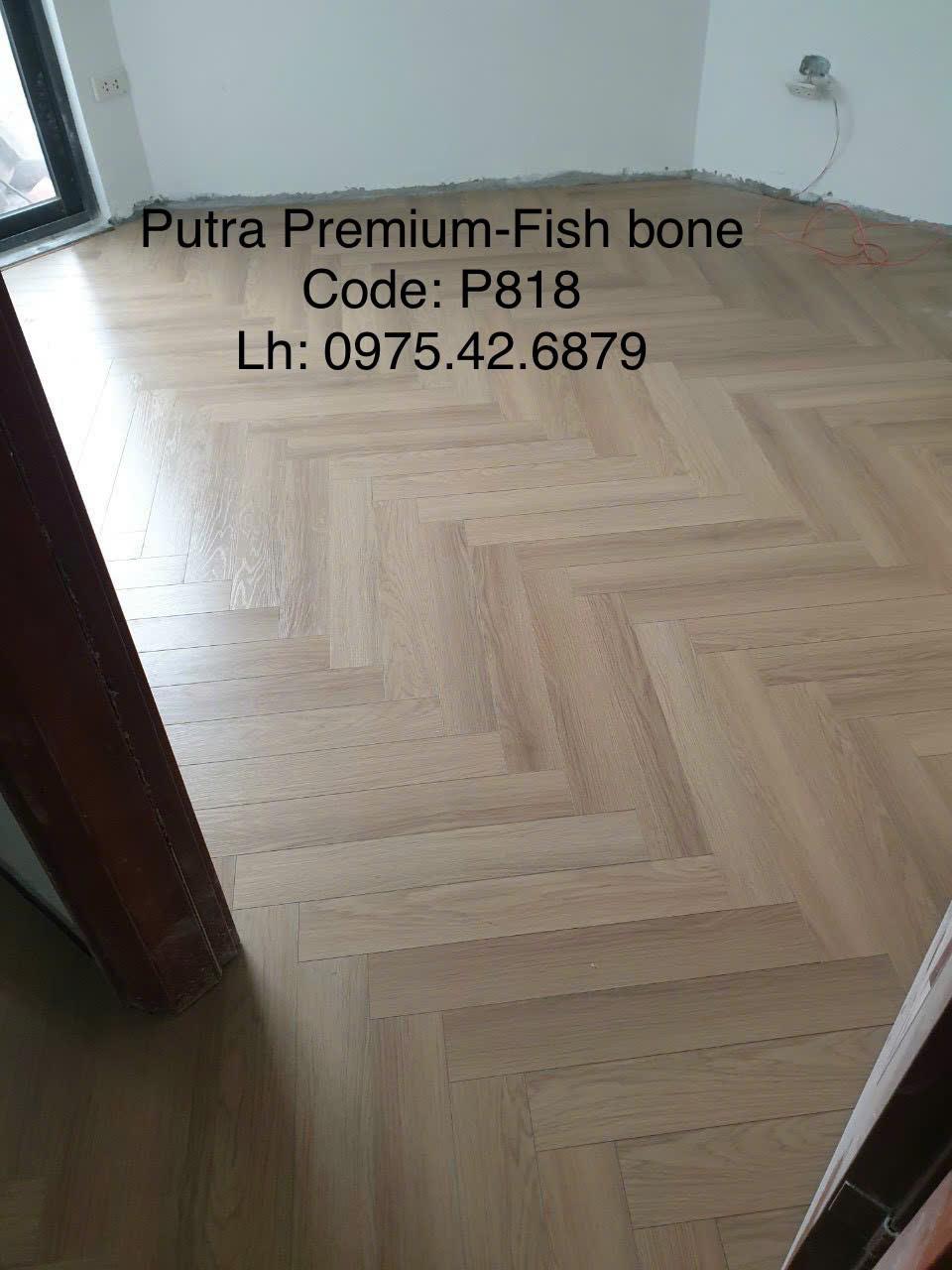 Sàn gỗ Putra Premium Fish Bone - Mã P818